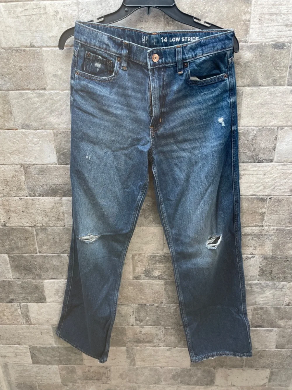 ❤️ GAP TEEN LOW STRIDE MED WASH DENIM JEANS SIZE 14